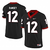 Georgia Bulldogs 12 Brice Ramsey Black Nike College Football Jersey Dzhi,baseball caps,new era cap wholesale,wholesale hats